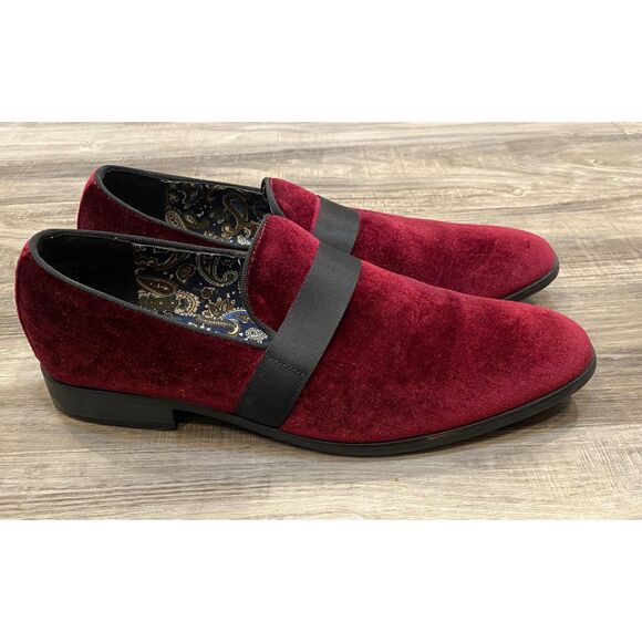 Alberto Fellini Men's Classic Velvet Smoking Loafer size 10.5 - Picture 2 of 4